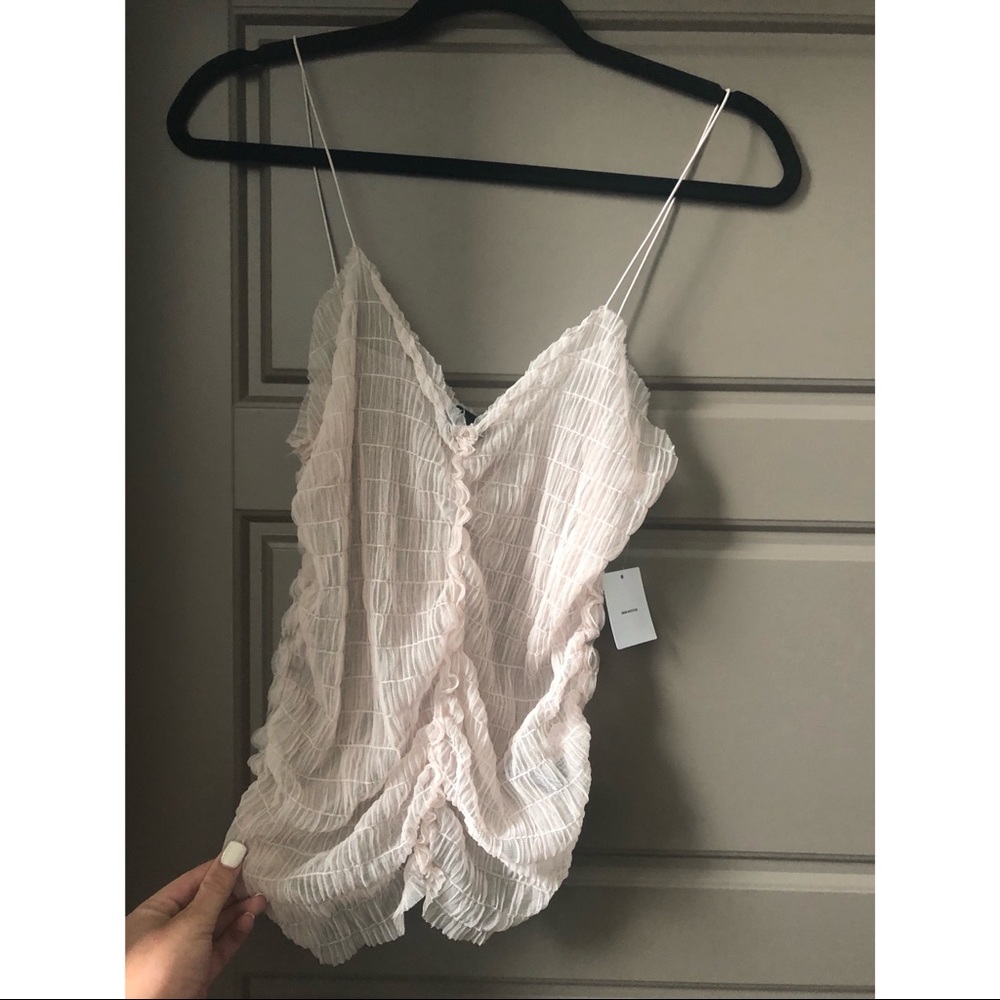 NWT Out From Under Liliana Sheer Ruched Cami